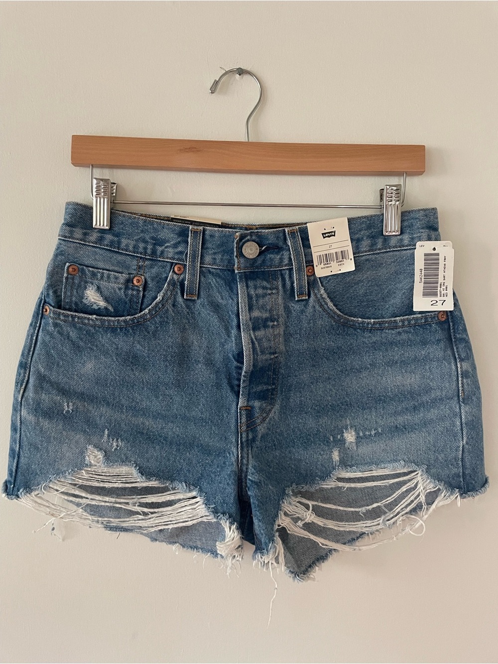 Levi's Distressed High-Rise Denim Short - Athen’s Fray